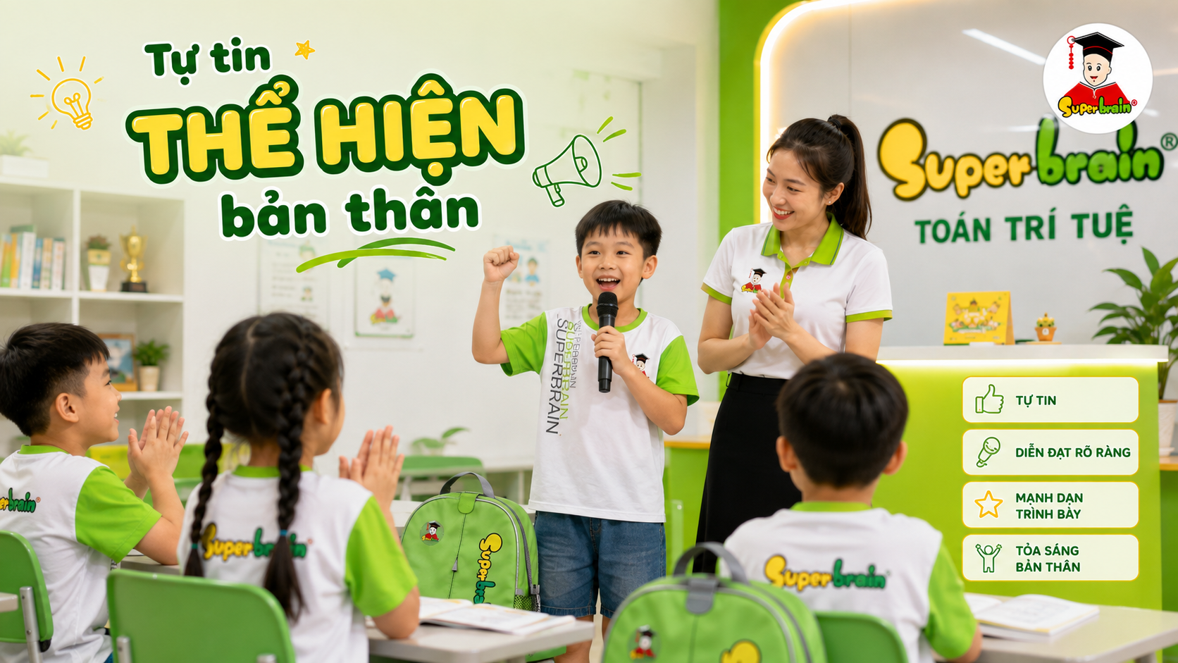 Bé tự tin phát biểu